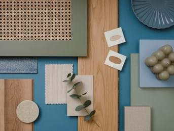 mood board of house interior